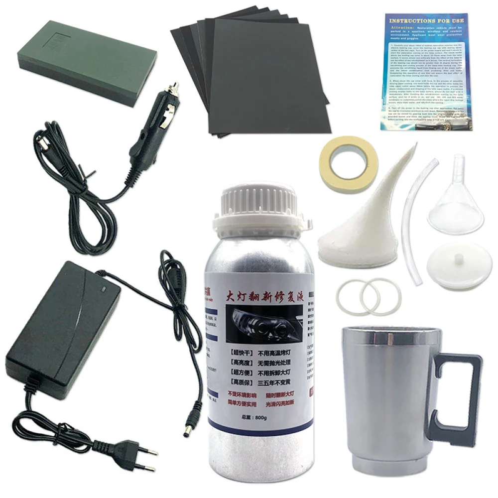 Kit de rénovation phares voiture polymère liquide 800ml - TSX TOOL