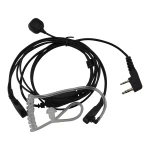 Laryngophone pour talkie-walkie Baofeng double pin avec Velcro et PTT