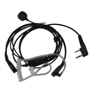 Laryngophone pour talkie-walkie Baofeng double pin avec Velcro et PTT