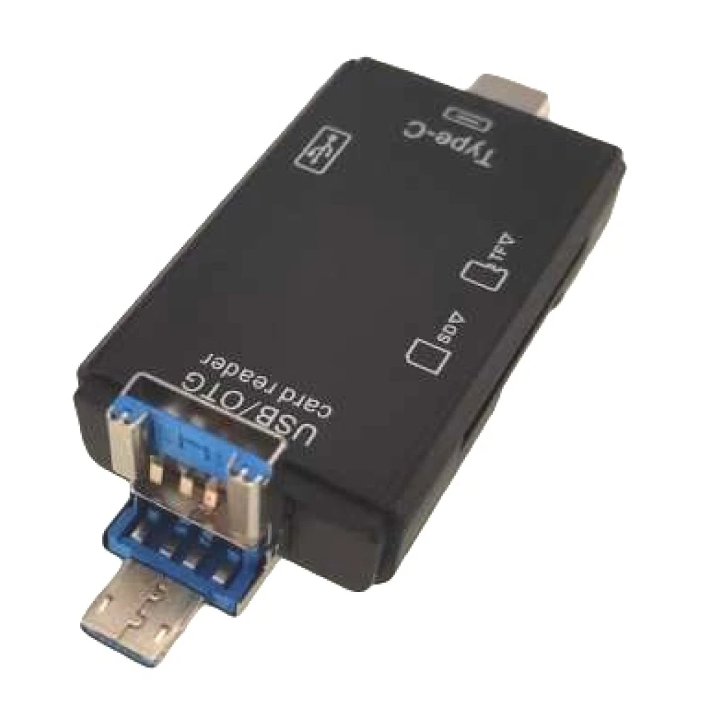 Lector de tarjetas de memoria con tarjeta Micro SD insertada