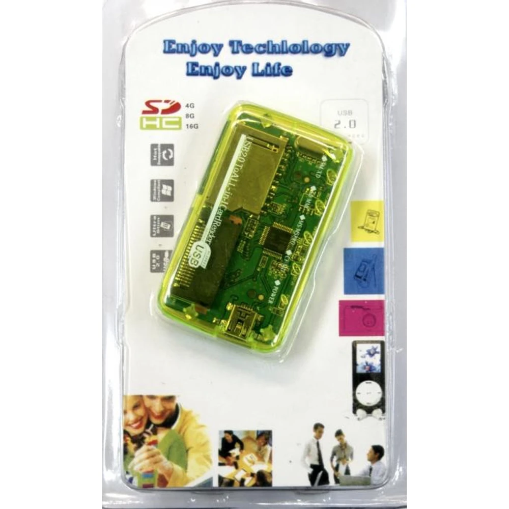 Lecteur de cartes mémoire USB 2.0 23 en 1 compatible PC et Mac