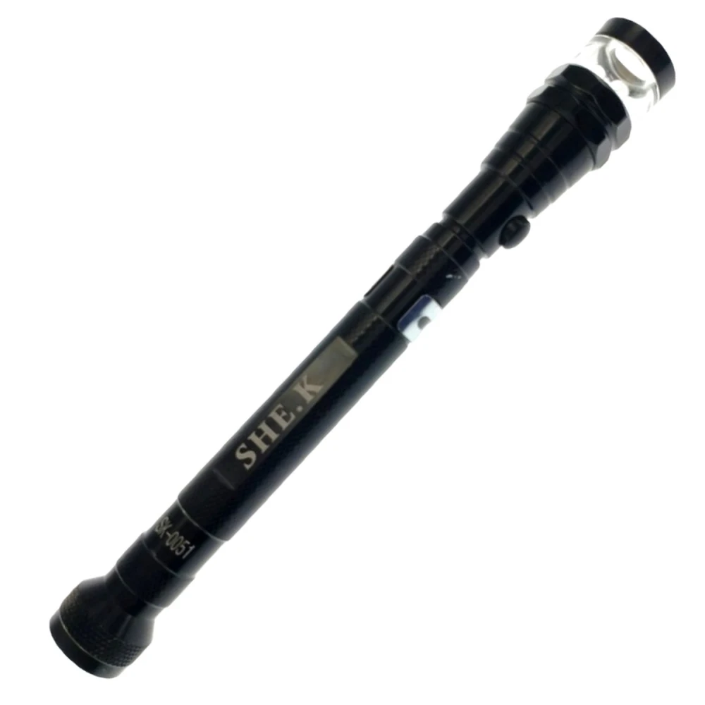 Lampe torche télescopique flexible magnétique 3 LED, tête et base extensibles