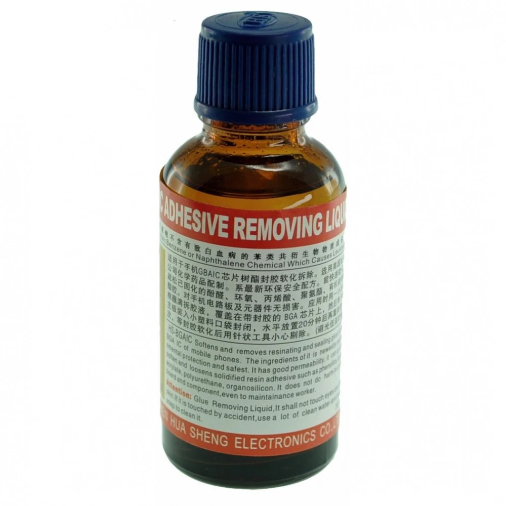 Envase de líquido removedor epoxy para chips BGA y memorias Hua Sheng