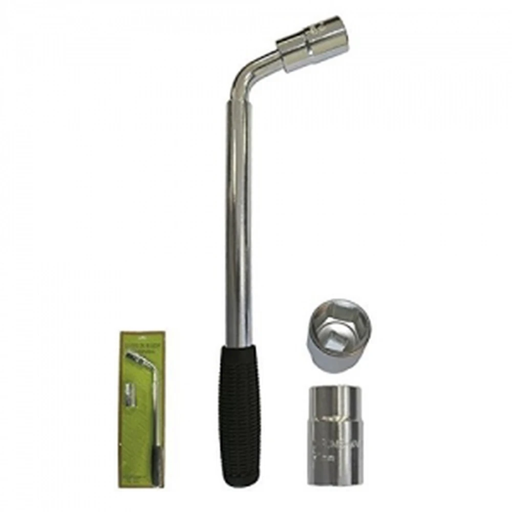 Clé télescopique extensible pour roues de voiture avec douilles réversibles 17-23 mm
