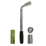 Clé télescopique extensible pour roues de voiture avec douilles réversibles 17-23 mm