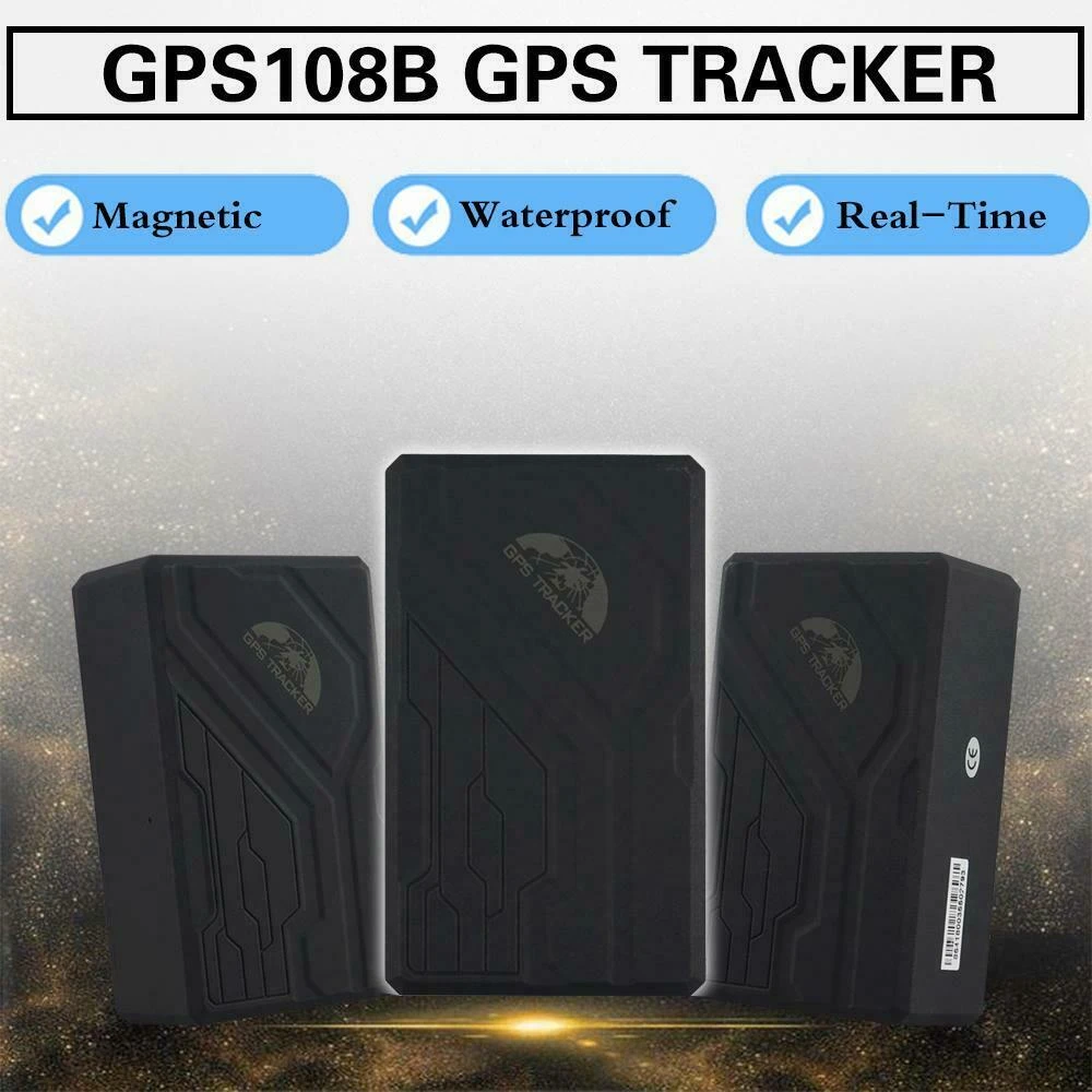 Localisateur GPS batterie longue durée pour voiture TK108B avec alarme SOS et base magnétique