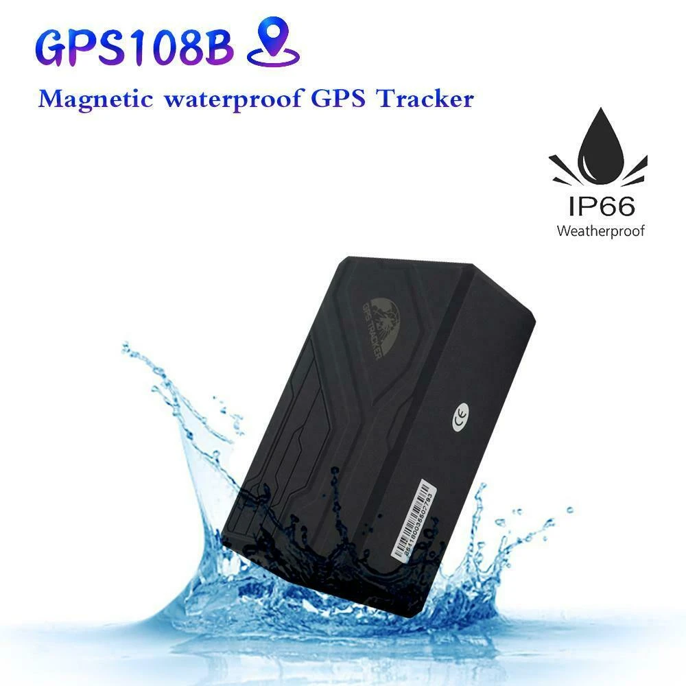 Localisateur GPS batterie longue durée pour voiture TK108B avec alarme SOS et base magnétique