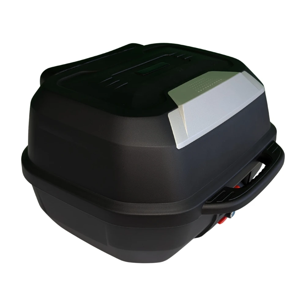 Top case moto 47L - Coffre universel amovible avec serrure et dossier