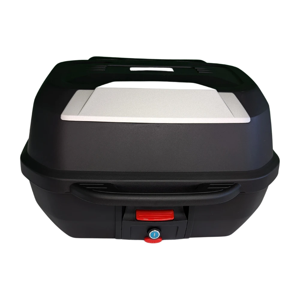 Top case moto 47L - Coffre universel amovible avec serrure et dossier