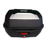 Top case moto 47L - Coffre universel amovible avec serrure et dossier