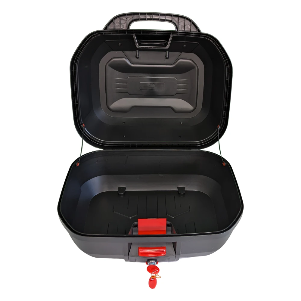 Top case moto 47L - Coffre universel amovible avec serrure et dossier