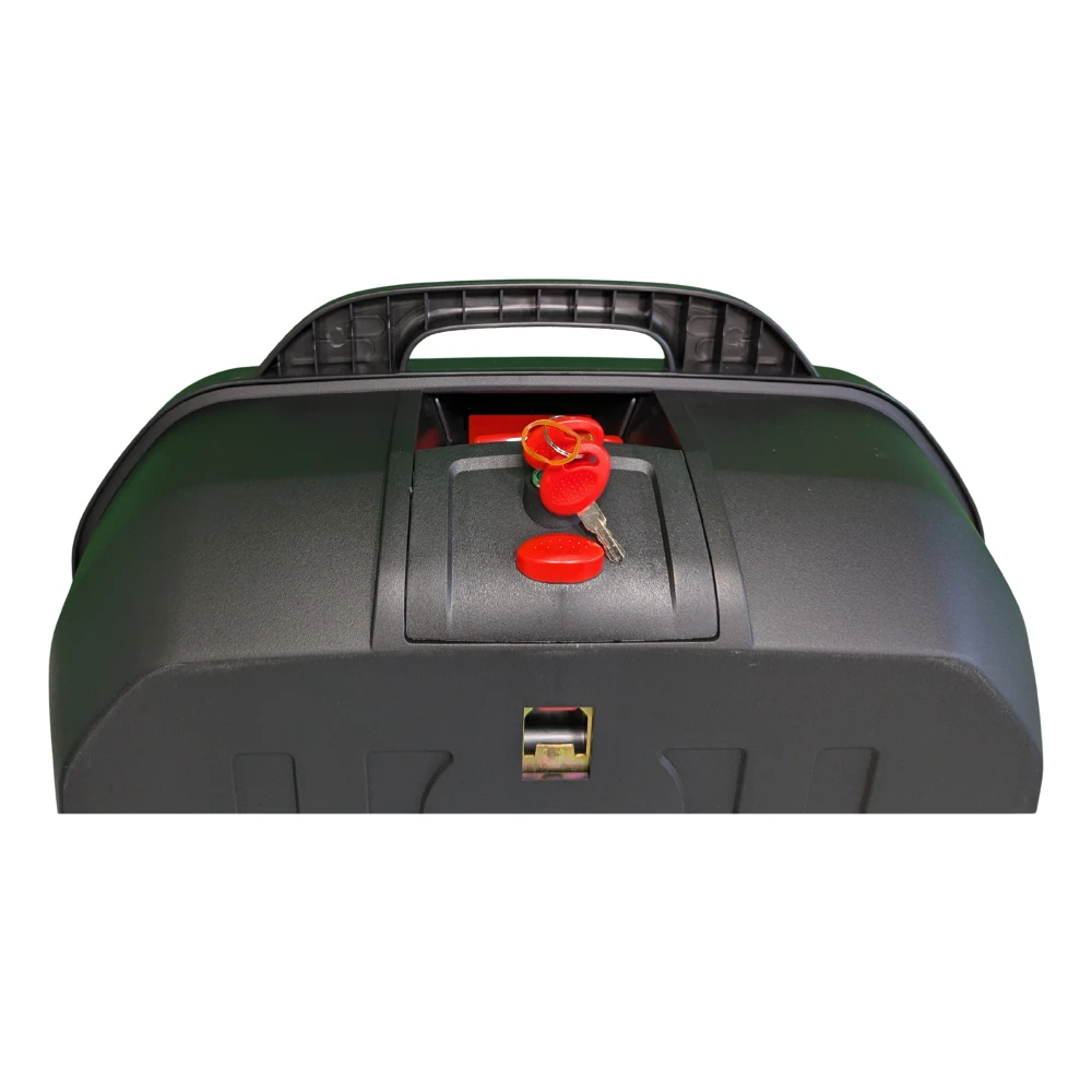 Top case moto 47L - Coffre universel amovible avec serrure et dossier