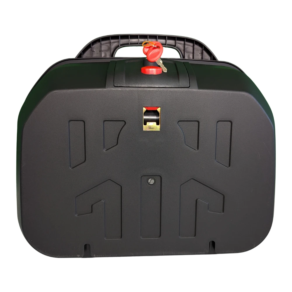 Top case moto 47L - Coffre universel amovible avec serrure et dossier