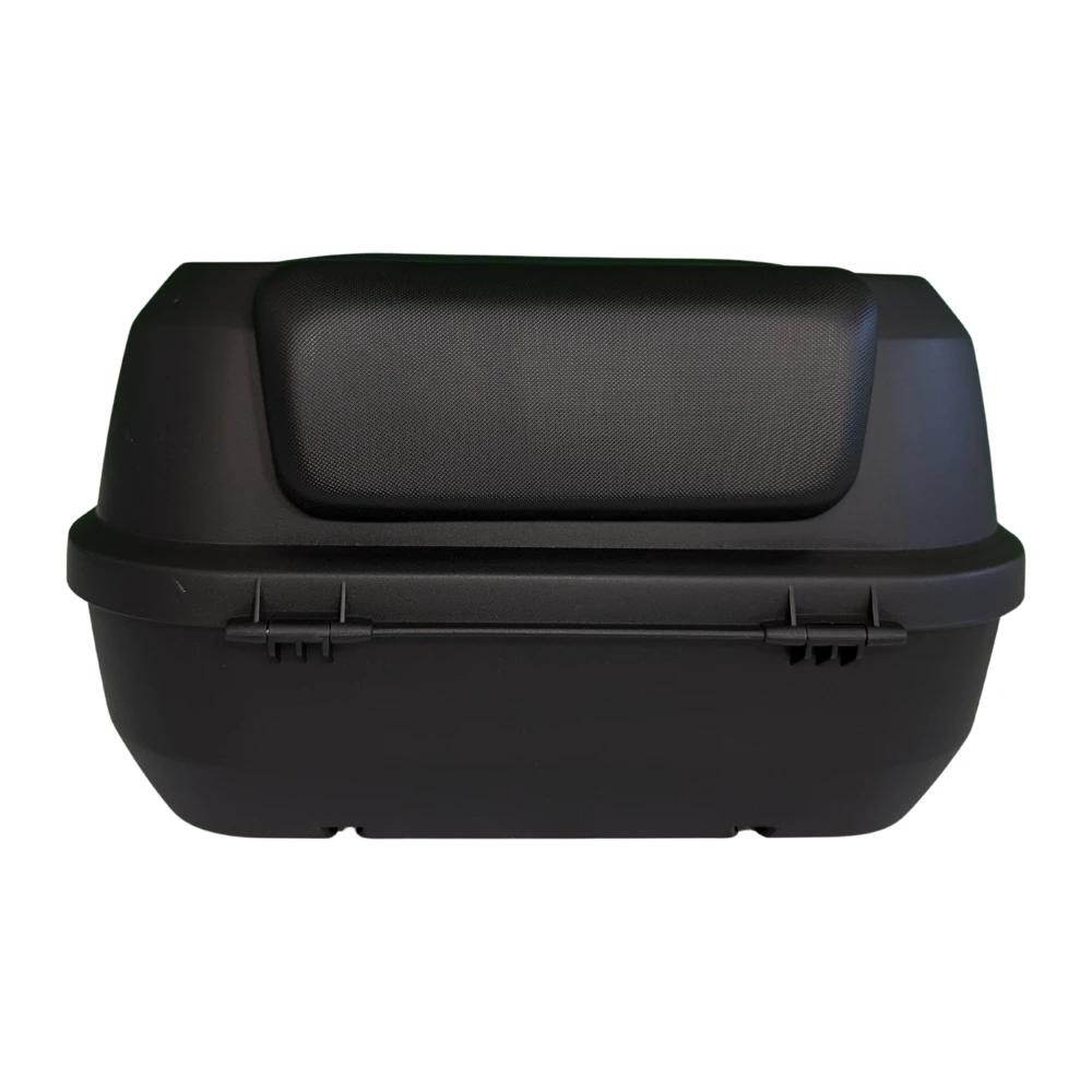 Top case moto 47L - Coffre universel amovible avec serrure et dossier