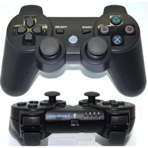satkit Manette réplique Dual Shock 3 Sixaxis noire PS3 Bluetooth