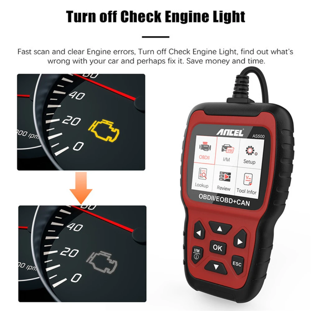 Valise diagnostic Ancel AS500 OBD2 Scanner pour véhicules