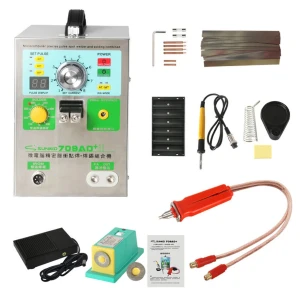 satkit Machine de soudure par points Sunkko 709AD+ 220V avec fer à souder pour batterie lithium 18650