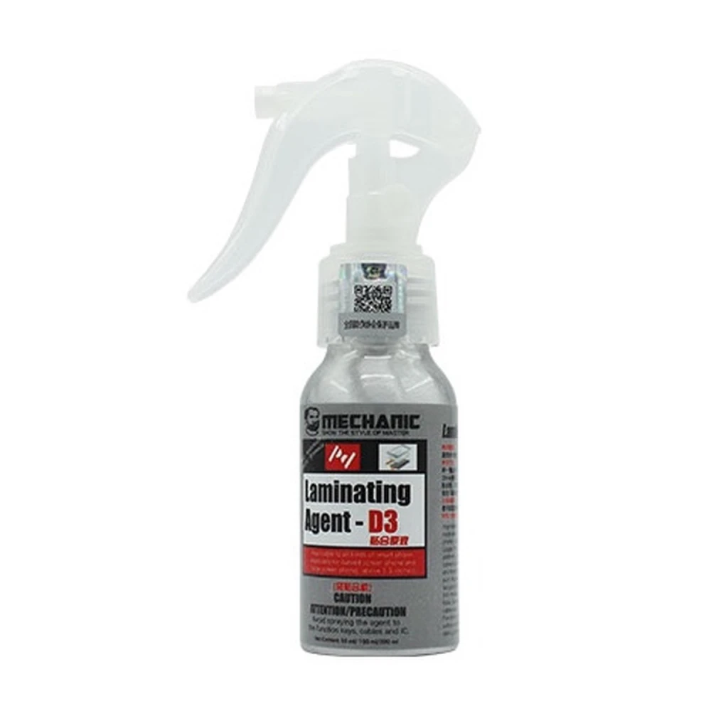 Agent de laminage Mechanic D3 anti-bulles pour écrans LCD