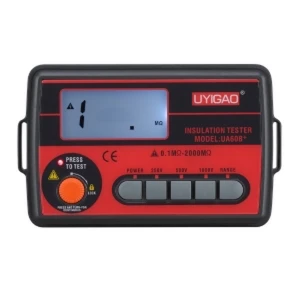 Testeur d’isolement Uyigao UA60B+ CAT III 1000 V pour résistances jusqu’à 2000 MΩ