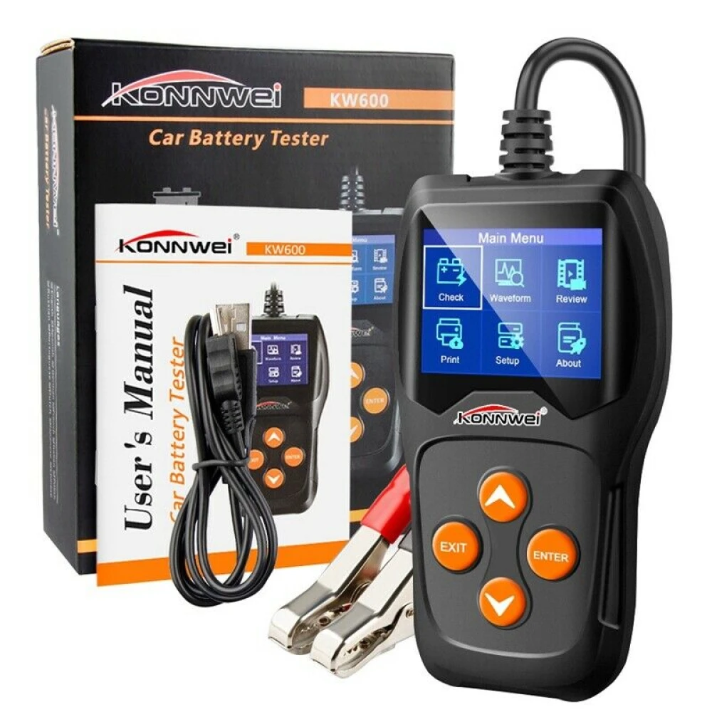 Testeur de batterie Konnwei KW600 12V pour voiture et moto