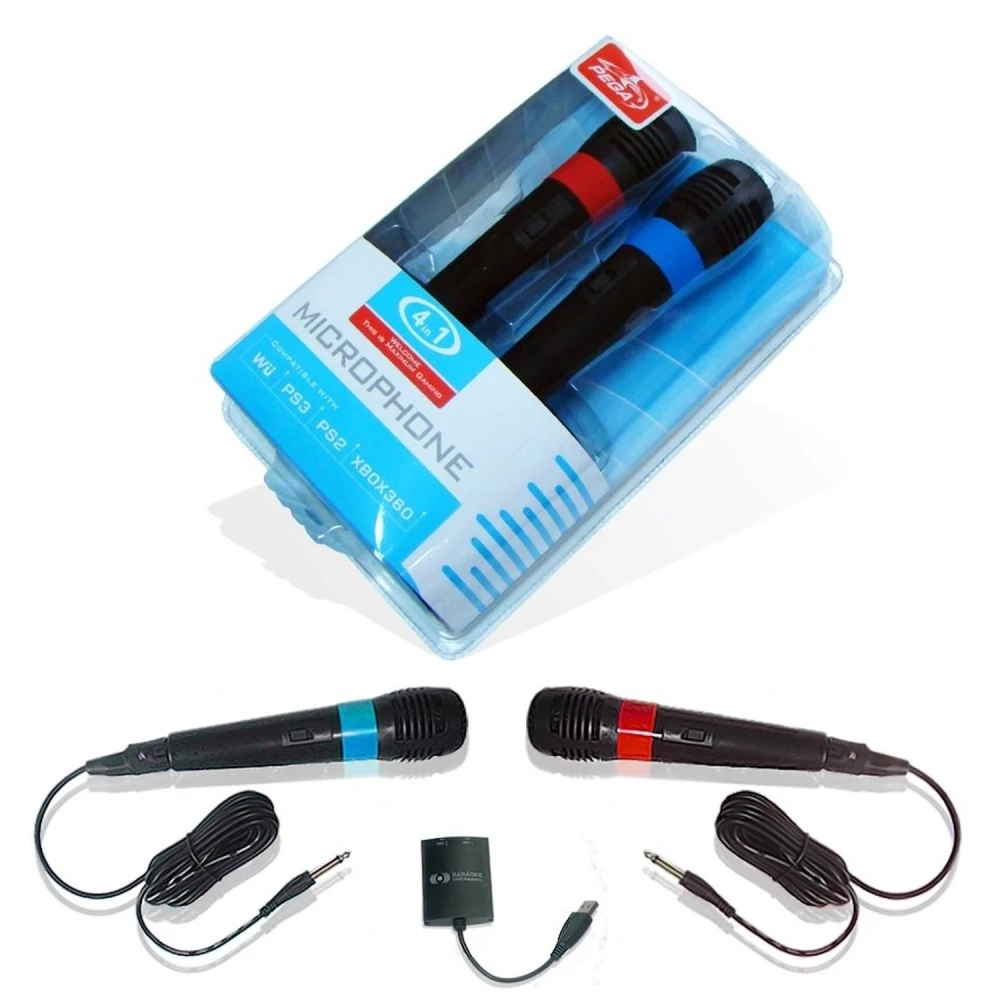 Microphone USB compatible avec Wii, Xbox360 et PS2 pour jeux et karaoké