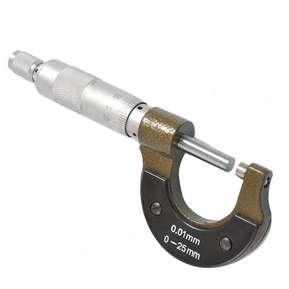 Micromètre analogique 25 mm avec précision 0,01 mm pour mesures précises