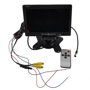 satkit Moniteur 7 pouces pour voiture avec 2 entrées vidéo et télécommande