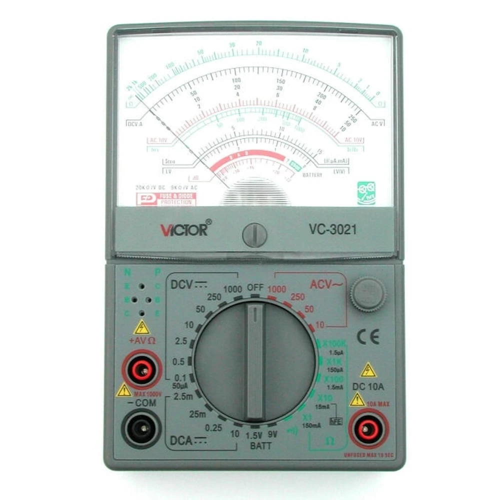 Multimètre analogique Victor VC3021 : instrument de mesure fiable et précis
