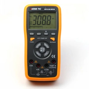 Multimètre numérique autorange Victor 70C avec connexion USB PC pour des mesures précises