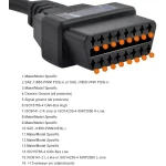Câble rallonge OBD2 femelle 1m pour diagnostic auto précis
