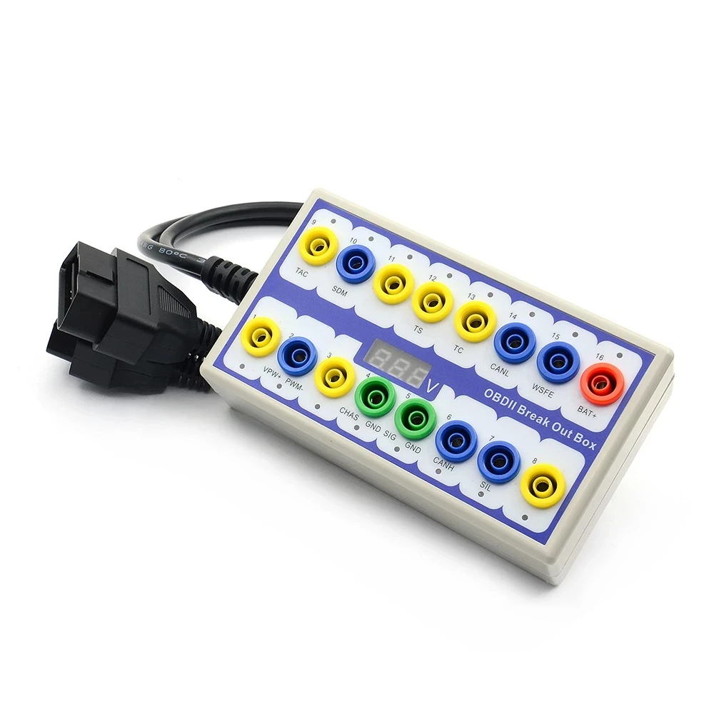 OBDII Breakout Box Détecteur de protocole - Outil de diagnostic professionnel