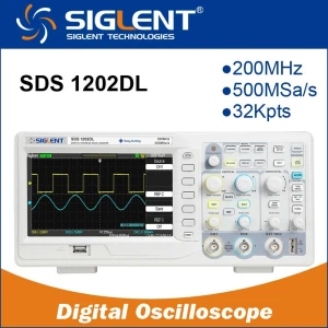 Oscilloscope numérique Siglent SDS1202DL 200MHz avec écran TFT couleur