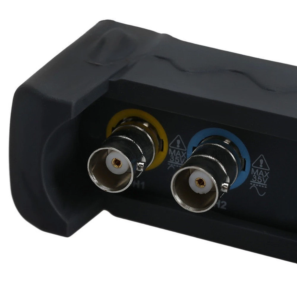 Vista lateral del osciloscopio USB Hantek 6022BE