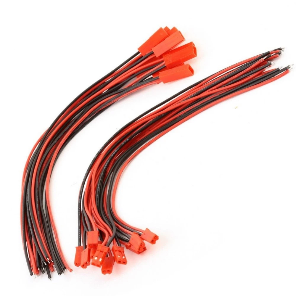 Pack de 10 connecteurs JST avec câble (5 femelle + 5 mâle) pour drones et RC