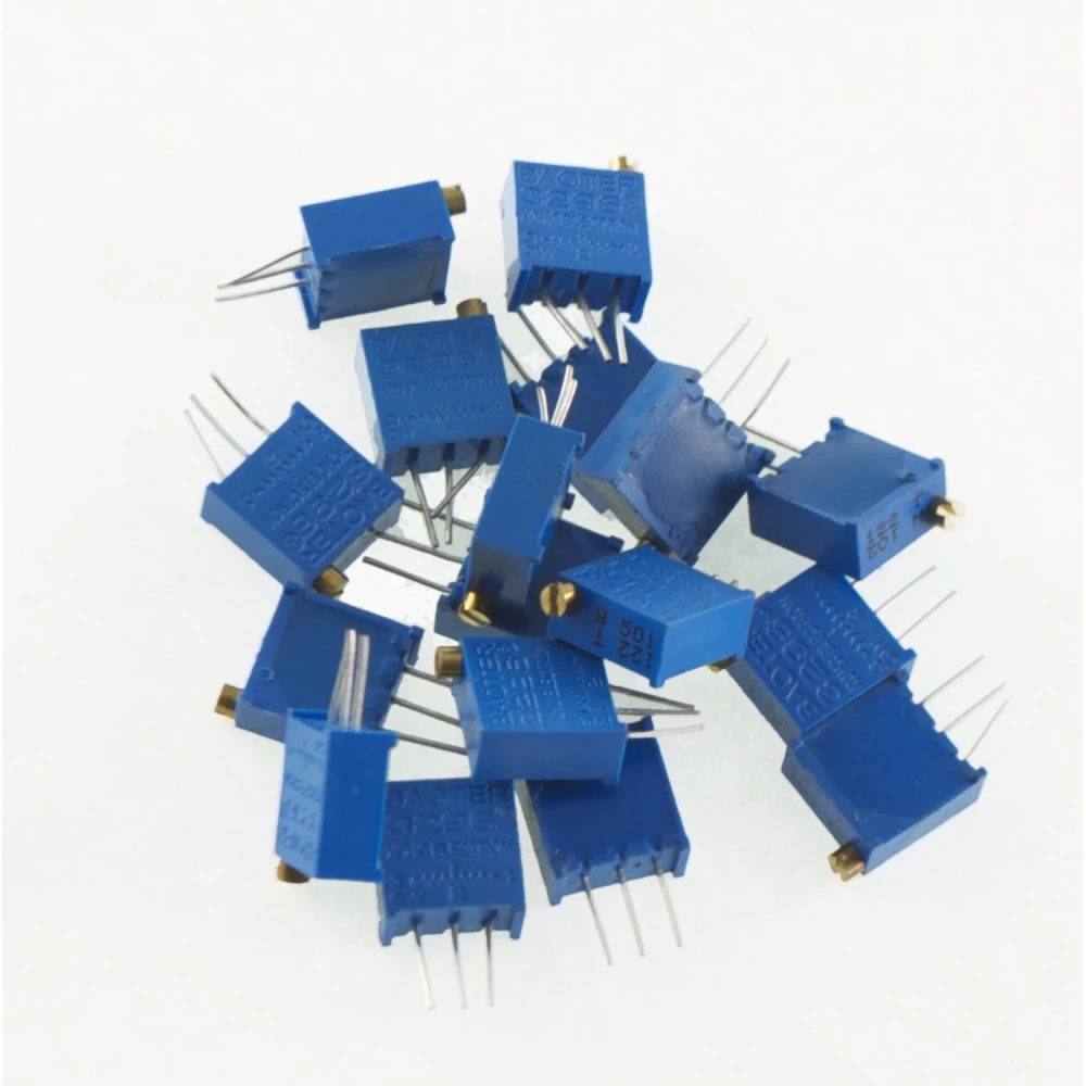Pack de 17 potentiomètres de précision multitours linéaires DIP