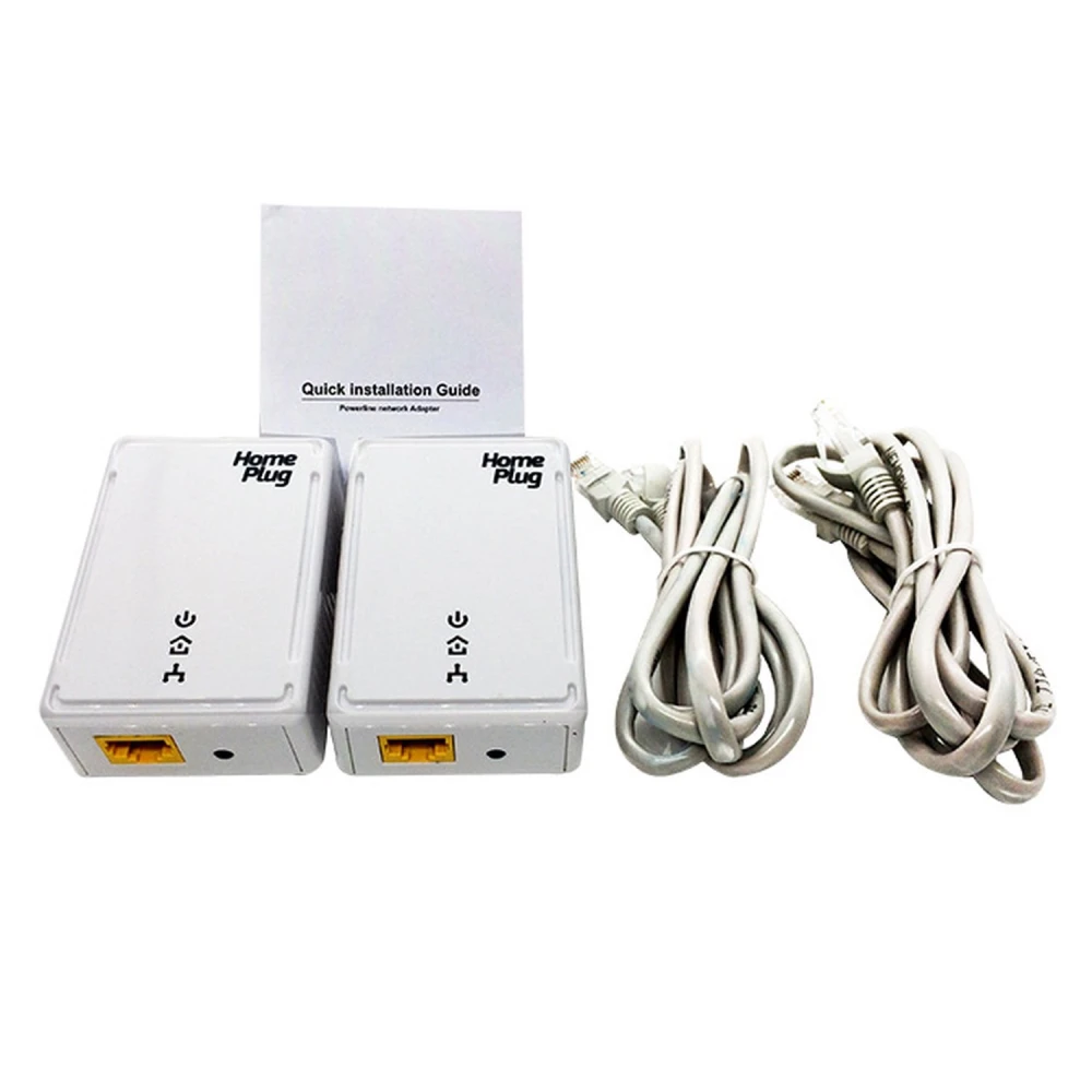 Pack 2 CPL Ethernet 500Mbps pour Internet via réseau électrique