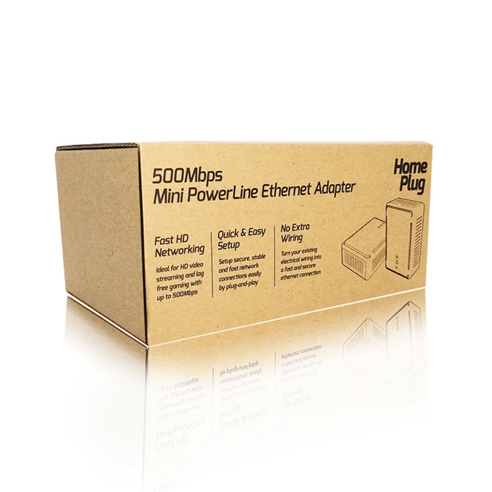 Pack 2 CPL Ethernet 500Mbps pour Internet via réseau électrique