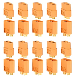 satkit Pack 20 connecteurs XT60 (10 femelles + 10 mâles) Amass pour batteries LiPo
