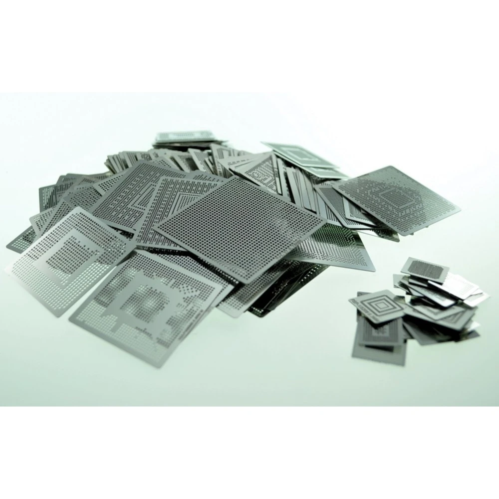 Pack 431 pochoirs chaleur directe pour reballing BGA - Mlink