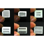 Pack 6 pochoirs de reballing pour puces mémoire DDR, DDR2, DDR3 et GDDR5