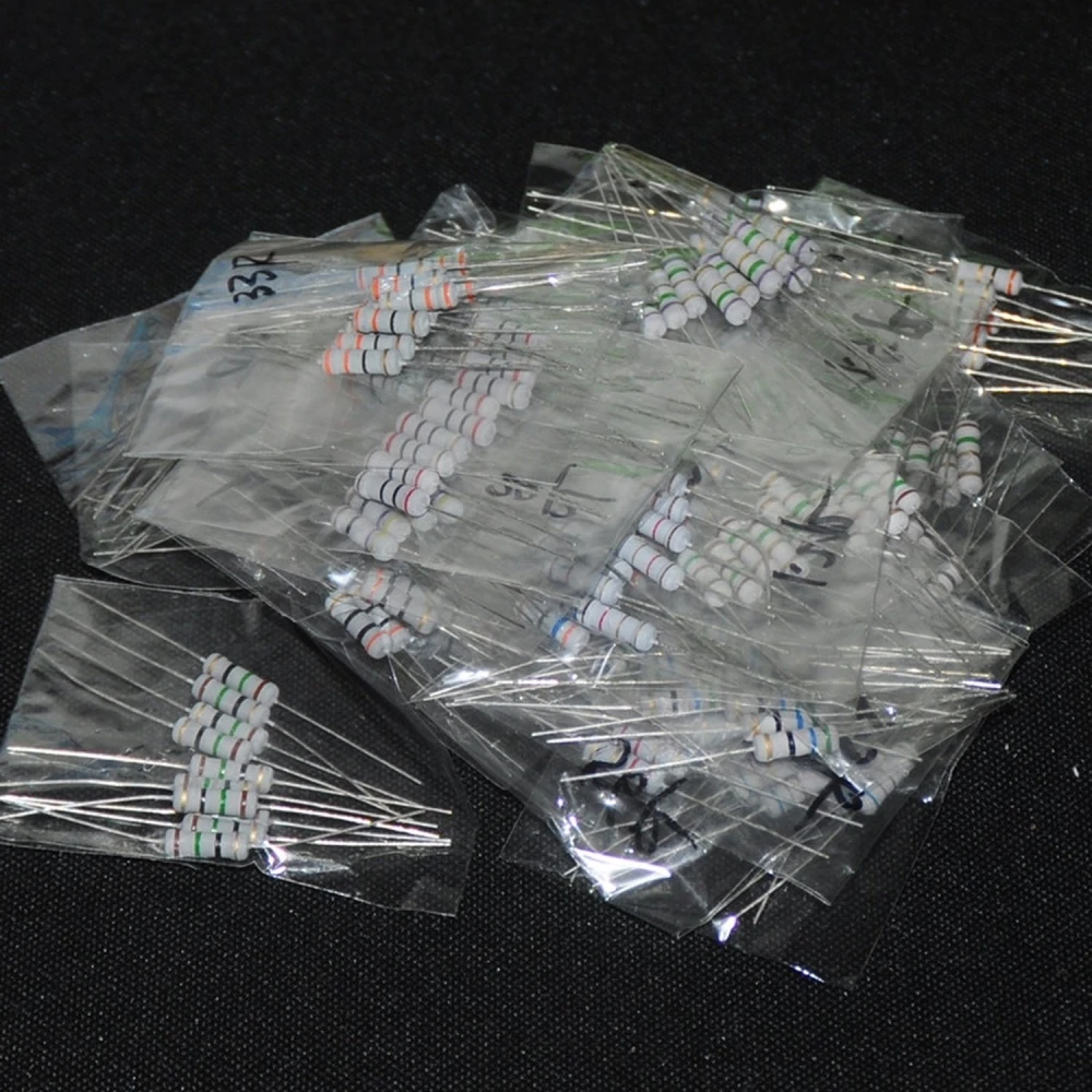 Pack résistances 1W 230 unités - 23 valeurs de 22 Ohm à 1M Ohm