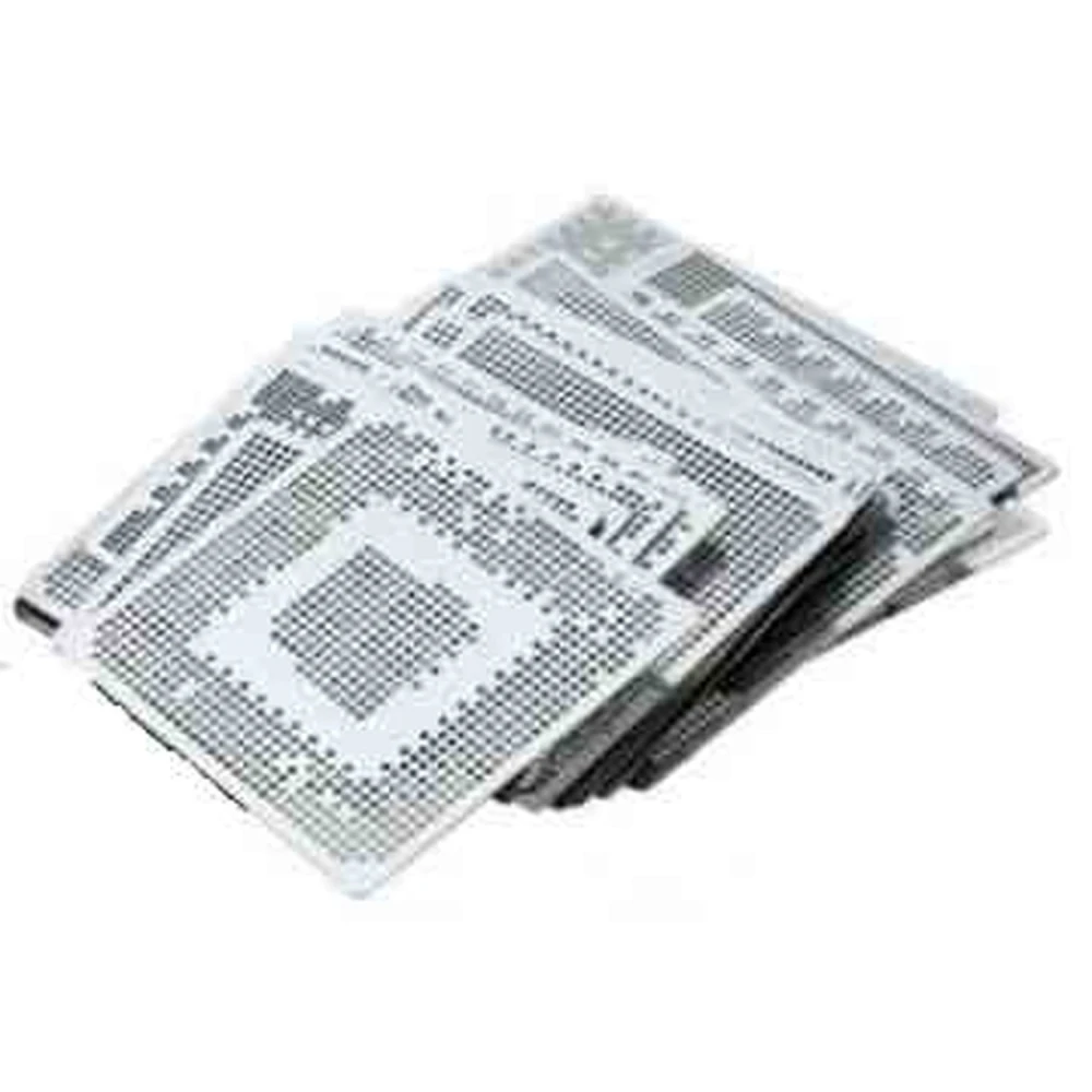 Pack stencils chaleur directe consoles - 15 gabarits pour réparation professionnelle