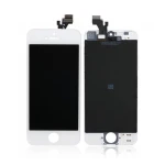 Repuesto pantalla LCD iPhone 5 blanca montada en marco blanco