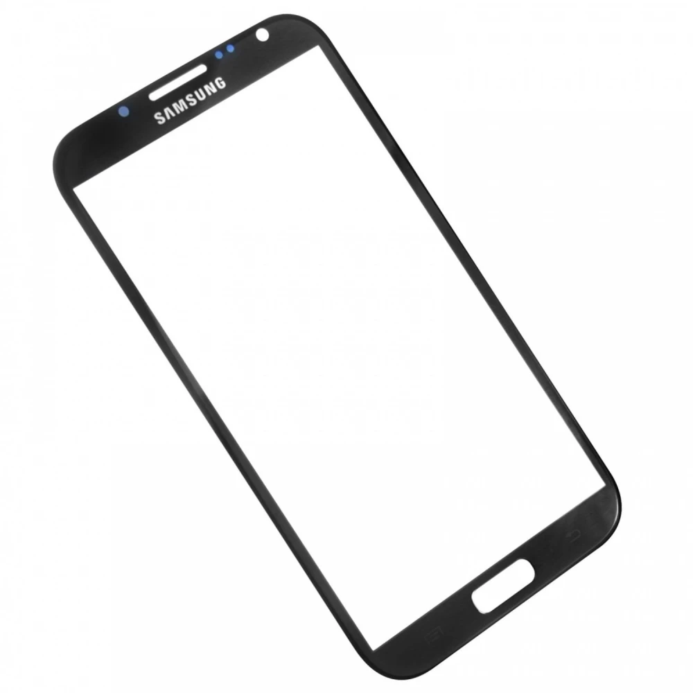 Écran en verre Samsung Galaxy Note 2 N7100 noir - pièce de qualité
