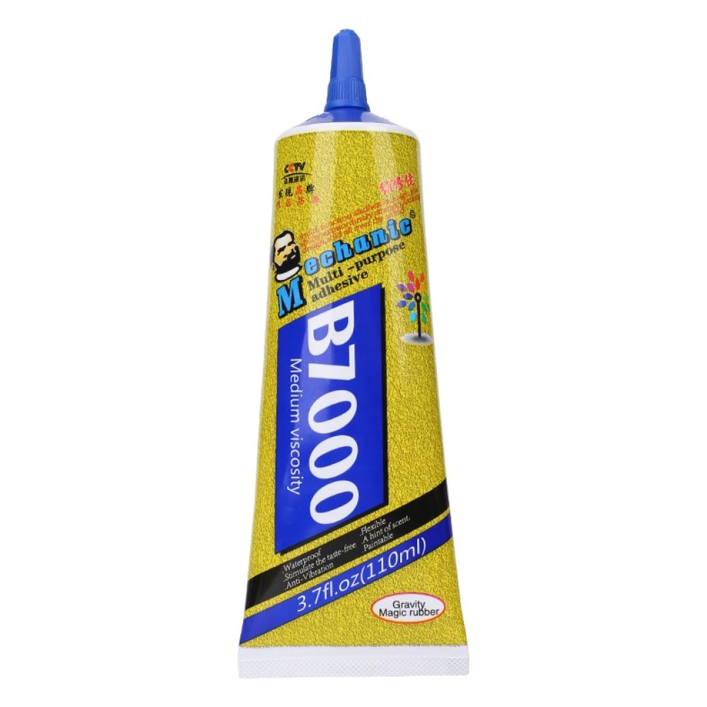 Colle B7000 110ml transparente - adhésif multi-usages pour réparation et électronique