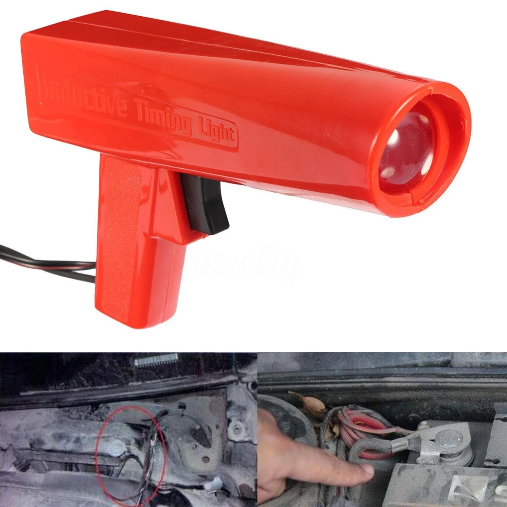 Pistola estroboscopica 12V lampara xenon con carcasa resistente y gatillo de activacion