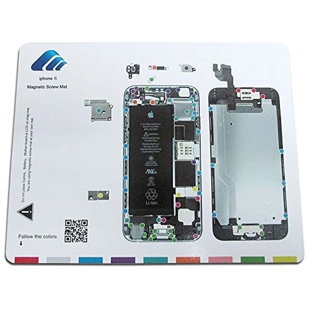 Tableau magnétique pour vis iPhone 6 avec guide couleur