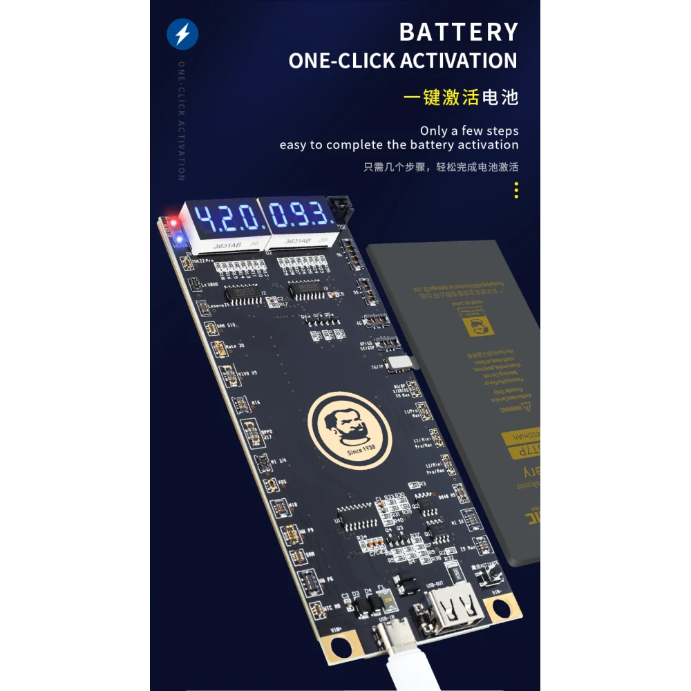 Plaque d’activation de batterie Mechanic BA27 pour iPhone et Android