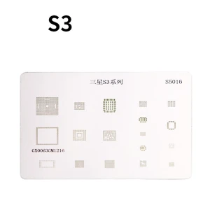 satkit Plaque stencil IC Samsung S3 pour réparation et soudure BGA précise