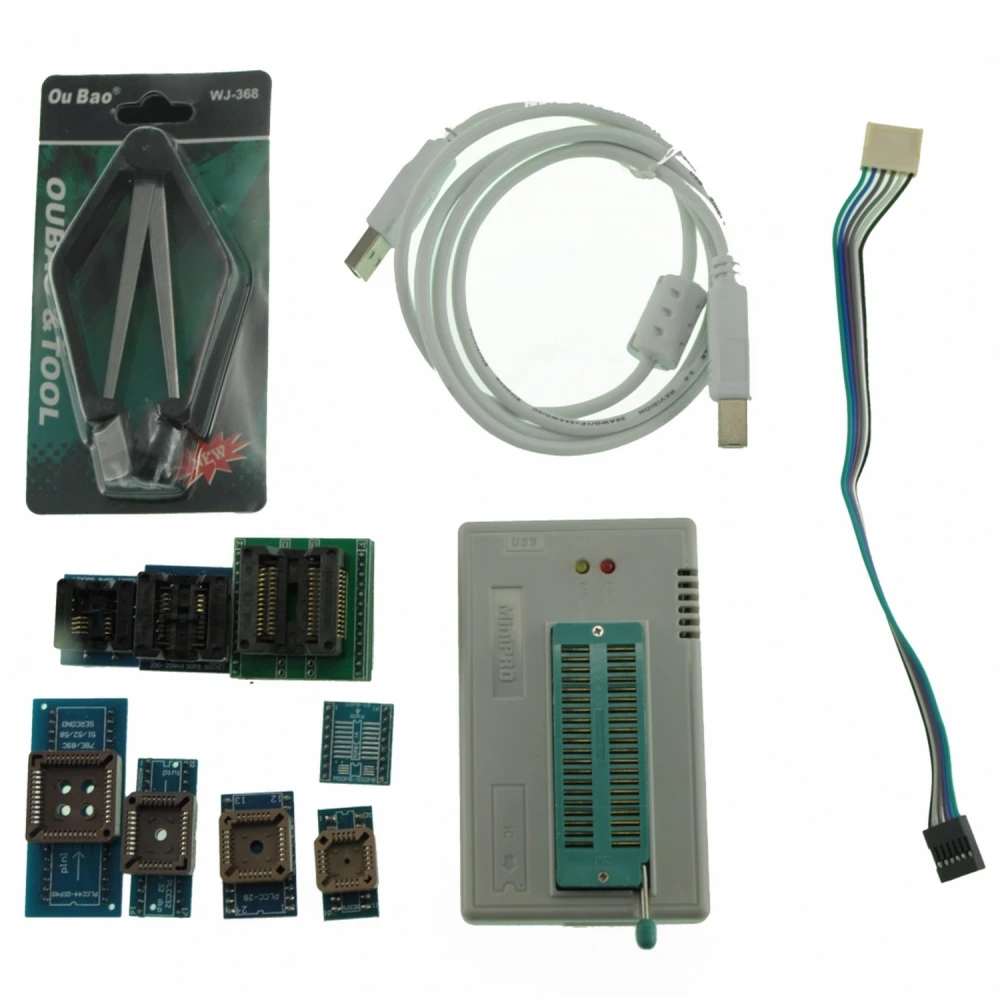 Programmateur universel USB Minipro TL866A avec ICSP et 5 sockets pour microcontrôleurs